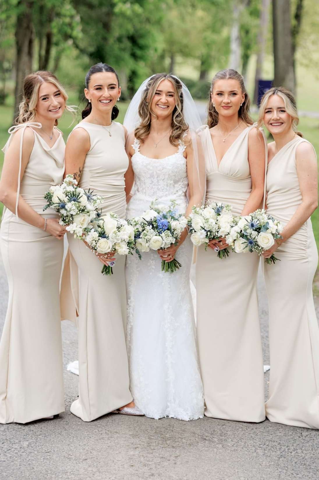 Champagne Stretch Satin Mermaid Bridesmaid Dress