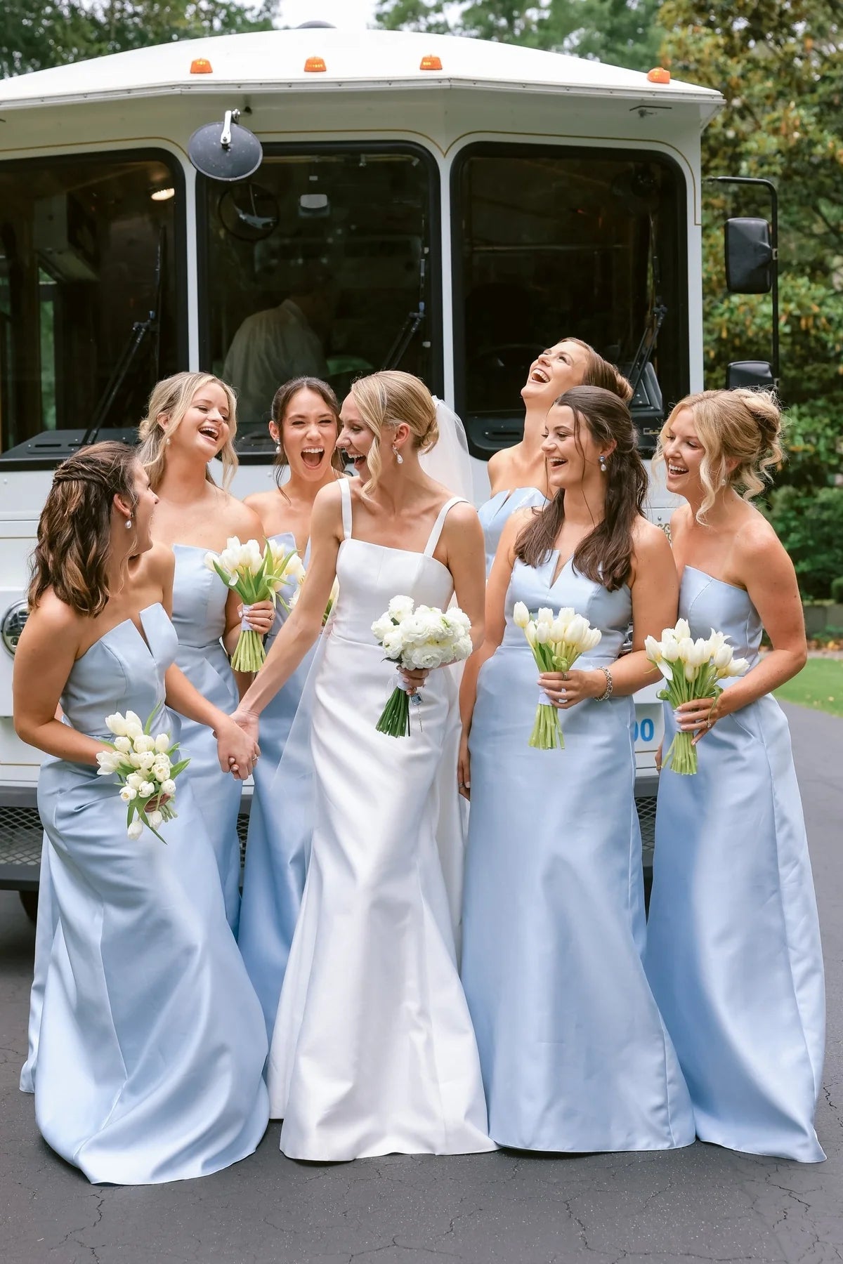 Strapless V Notch Structured Sheath Bridesmaid Dress