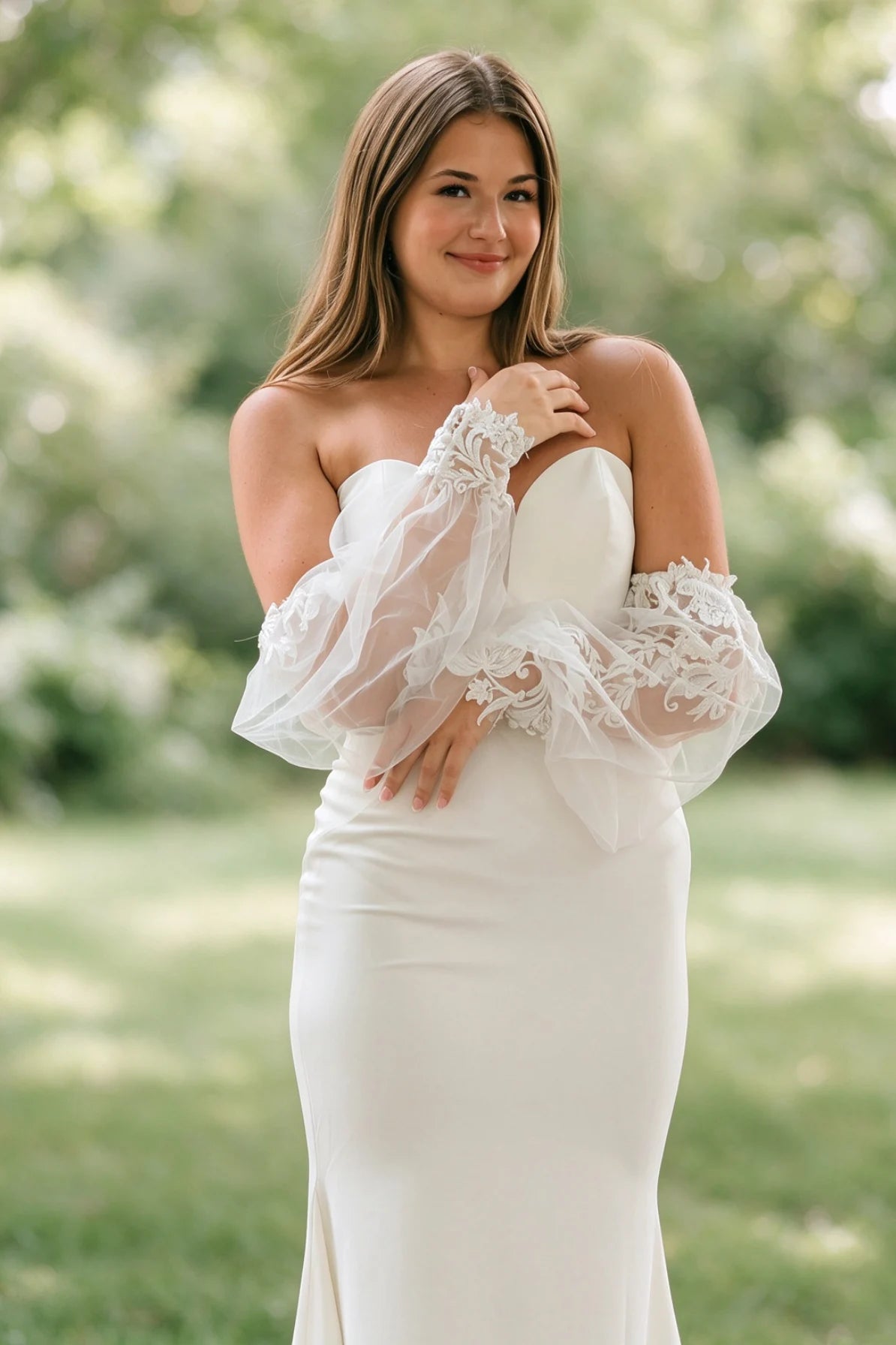 Sweetheart Mermaid Satin Wedding Dress with Lace Train